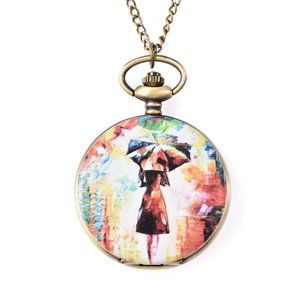 Strada Rainbow Silhouette Pocket Watch Necklace